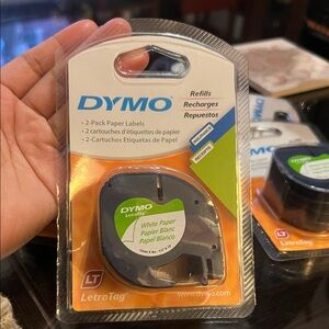 DYMO LetraTag Paper Label Refills - White and Green